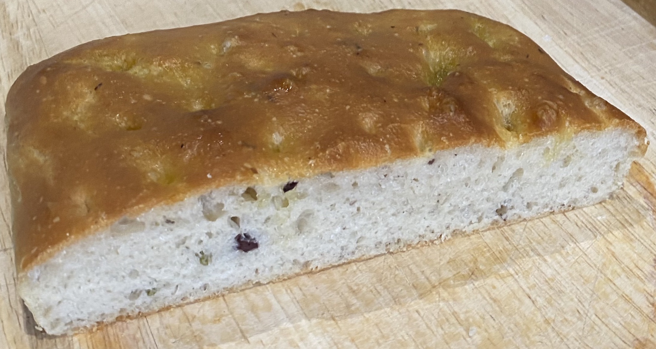 Photo of a focaccia